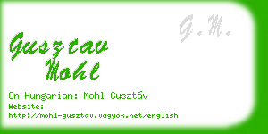 gusztav mohl business card